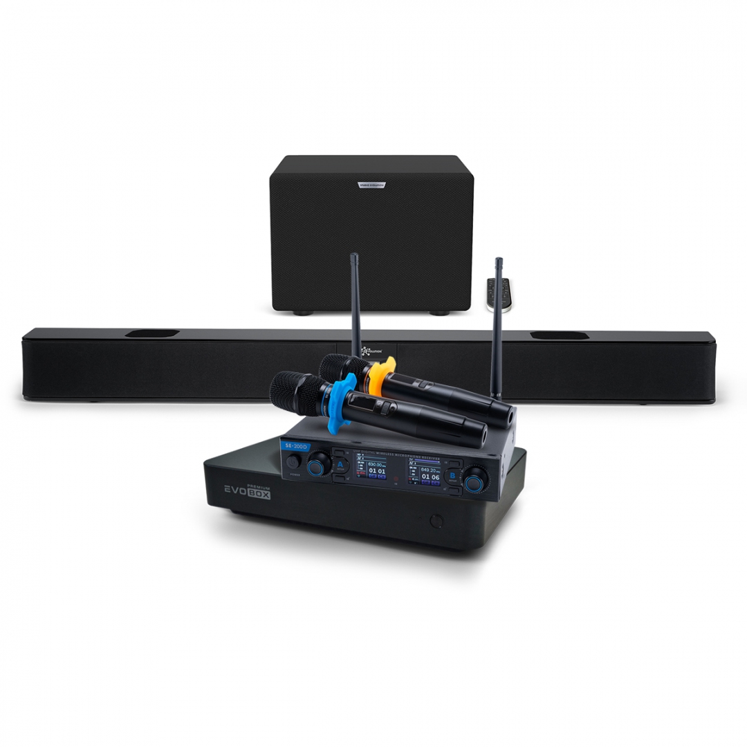 Hi-End караоке-система EVOBOX Premium + EvoSoundBar (саундбар с караоке) в Тосно
