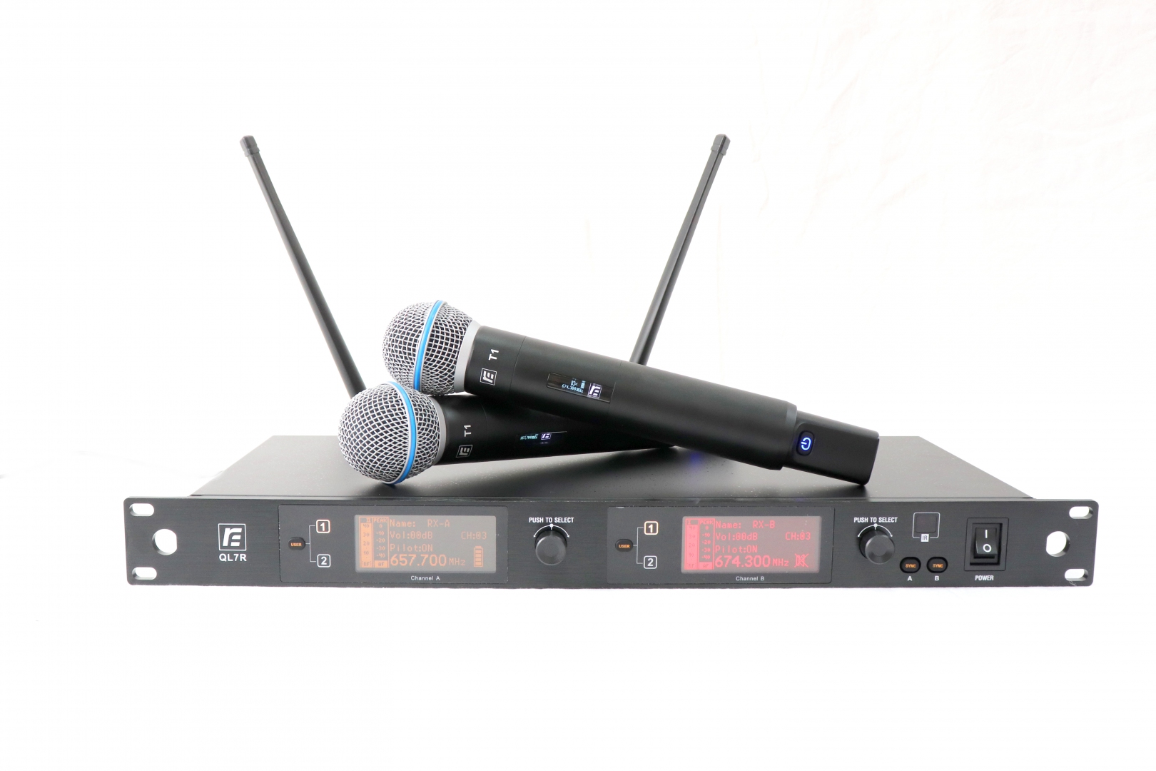 RFIntell QL7R/T1-B 720,500-754,000 МГц 2-канальная радиосистема с 2-мя ручными микрофонами в Тосно