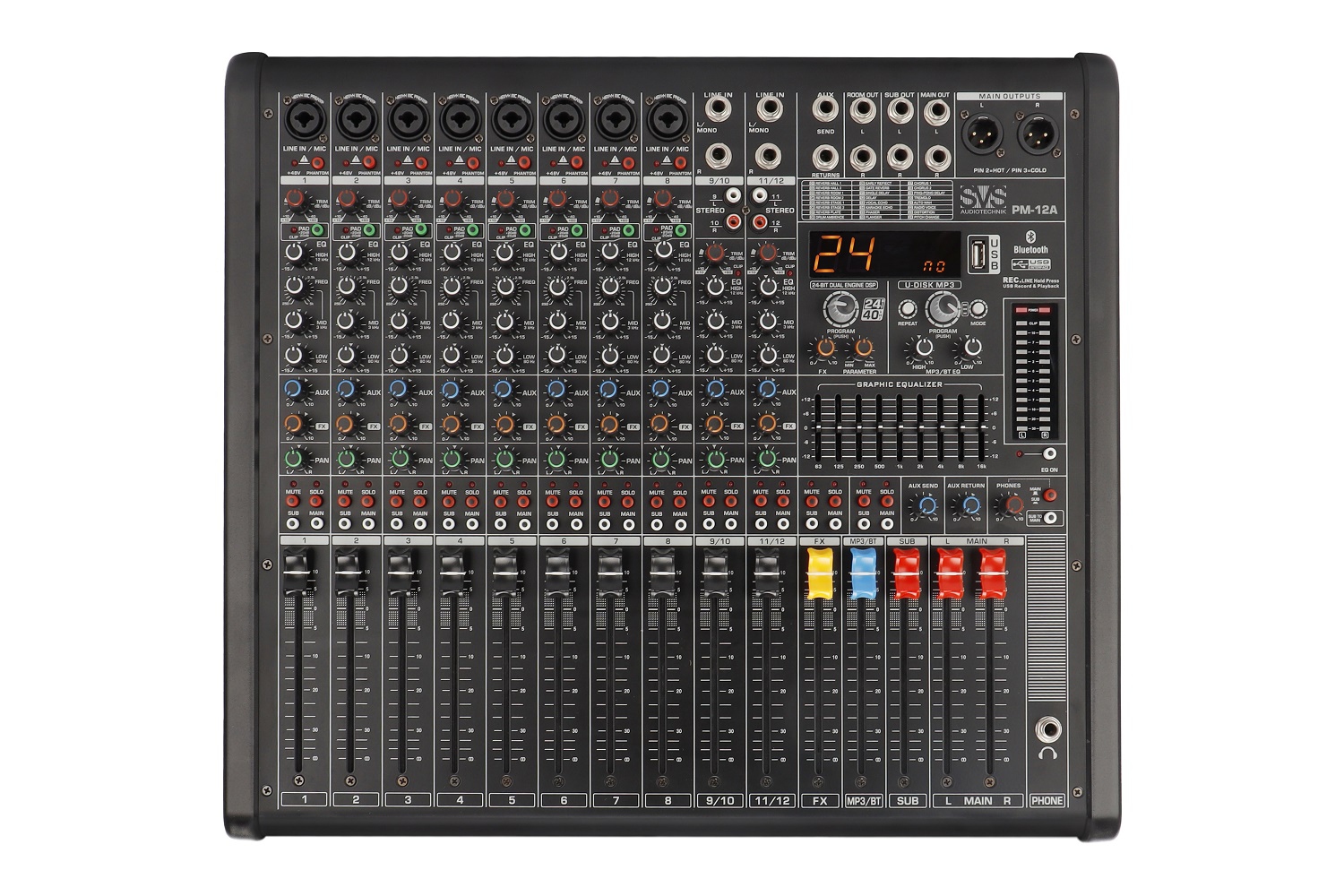SVS Audiotechnik mixers PM-12A Активный аналоговый микшерный пульт, 12-канальный в Тосно